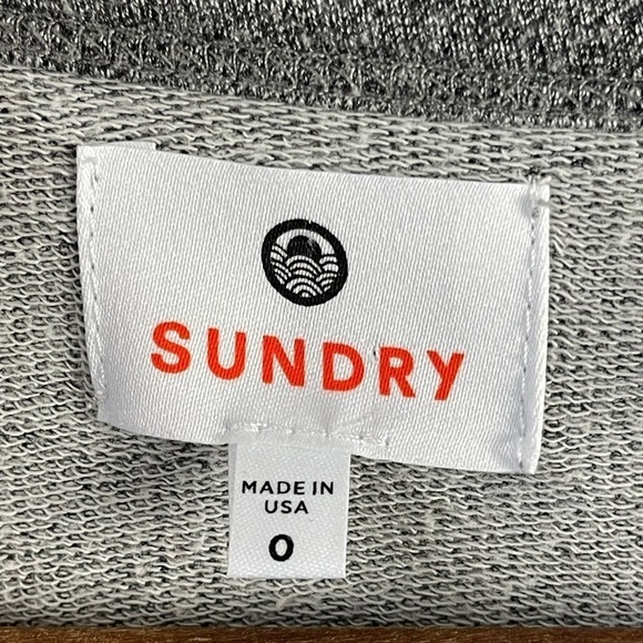 Sundry tiered pullover scoop neck sweatshirt in heathered grey size 0 XS - Picture 10 of 11